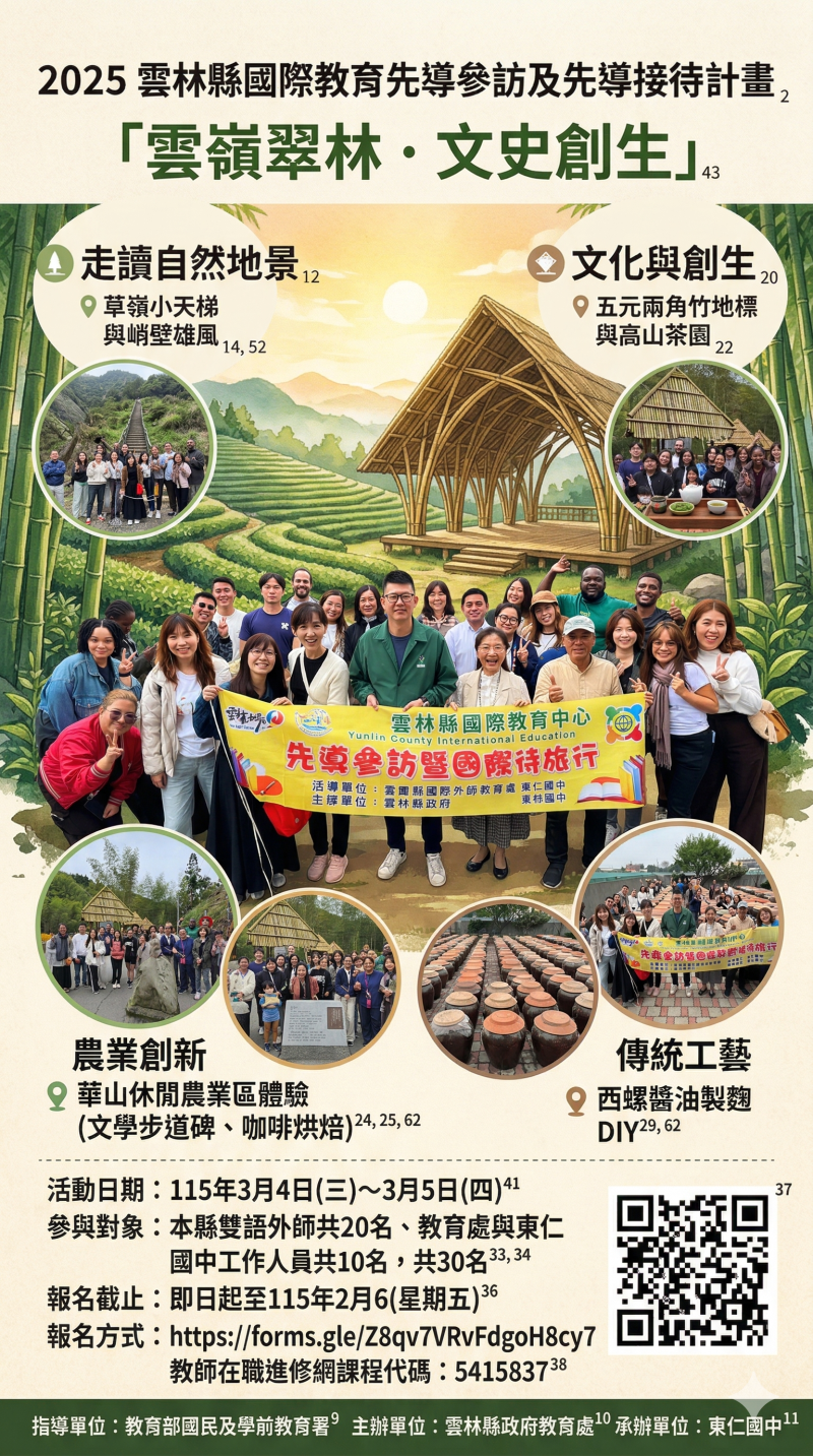 2025雲林縣國際教育先導參訪及先導接待計畫